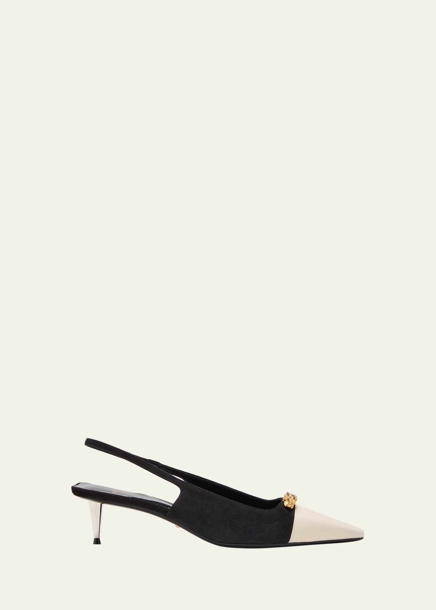 Gucci Mona Bicolor Kitten-Heel Slingback Pumps | Bergdorf Goodman