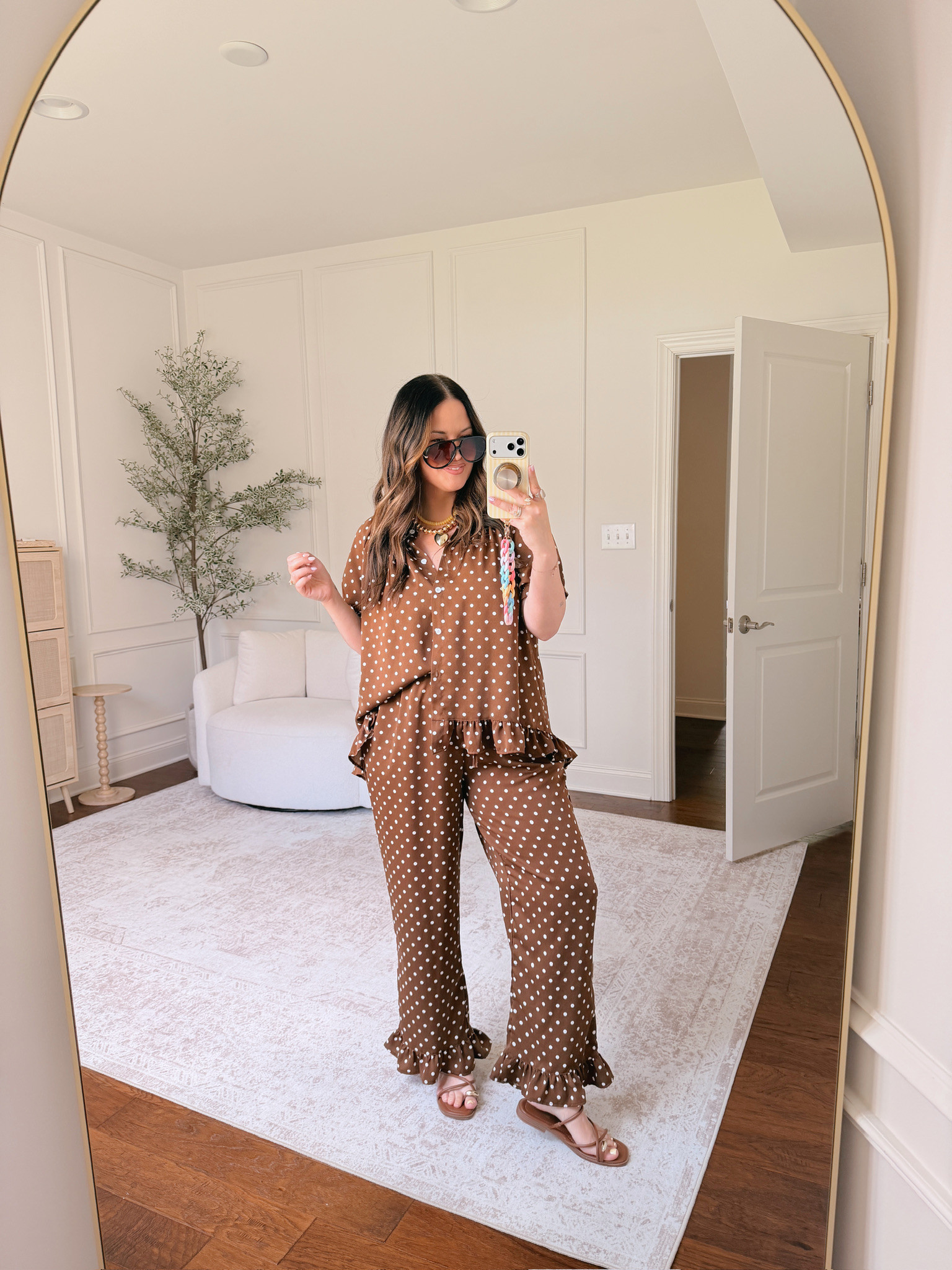 I just got these pajamas and they're so comfy! The fit is perfect and they're perfect for lounging around the house.. I'm wearing a large Wearing an XL in this set.. 

 #LTKSeasonal #LTKMidsize