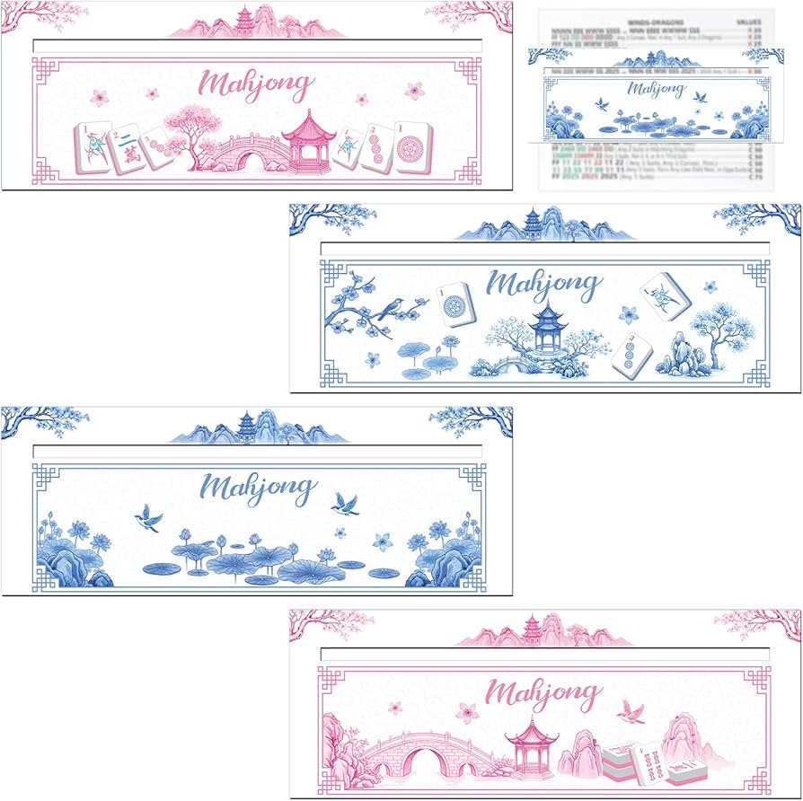 Chinoiserie Mahjong Line Finder - 4 Pcs Mahjong Card Line Guide Reader Rules Reader Helper Strate... | Amazon (US)