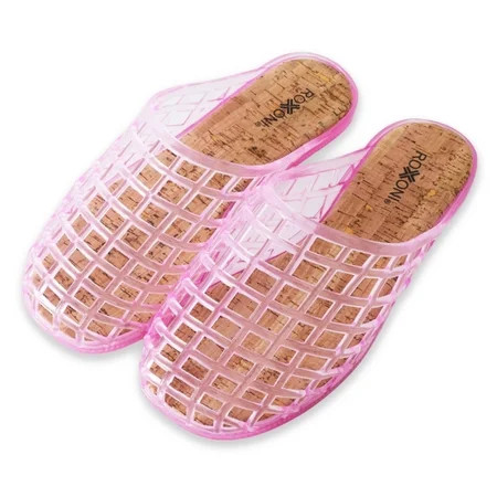 Roxoni Women’s Jelly Clog Sandals Breathable Mesh Slip On Lightweight Casual Summer Garden Beach Shoes | Walmart (US)