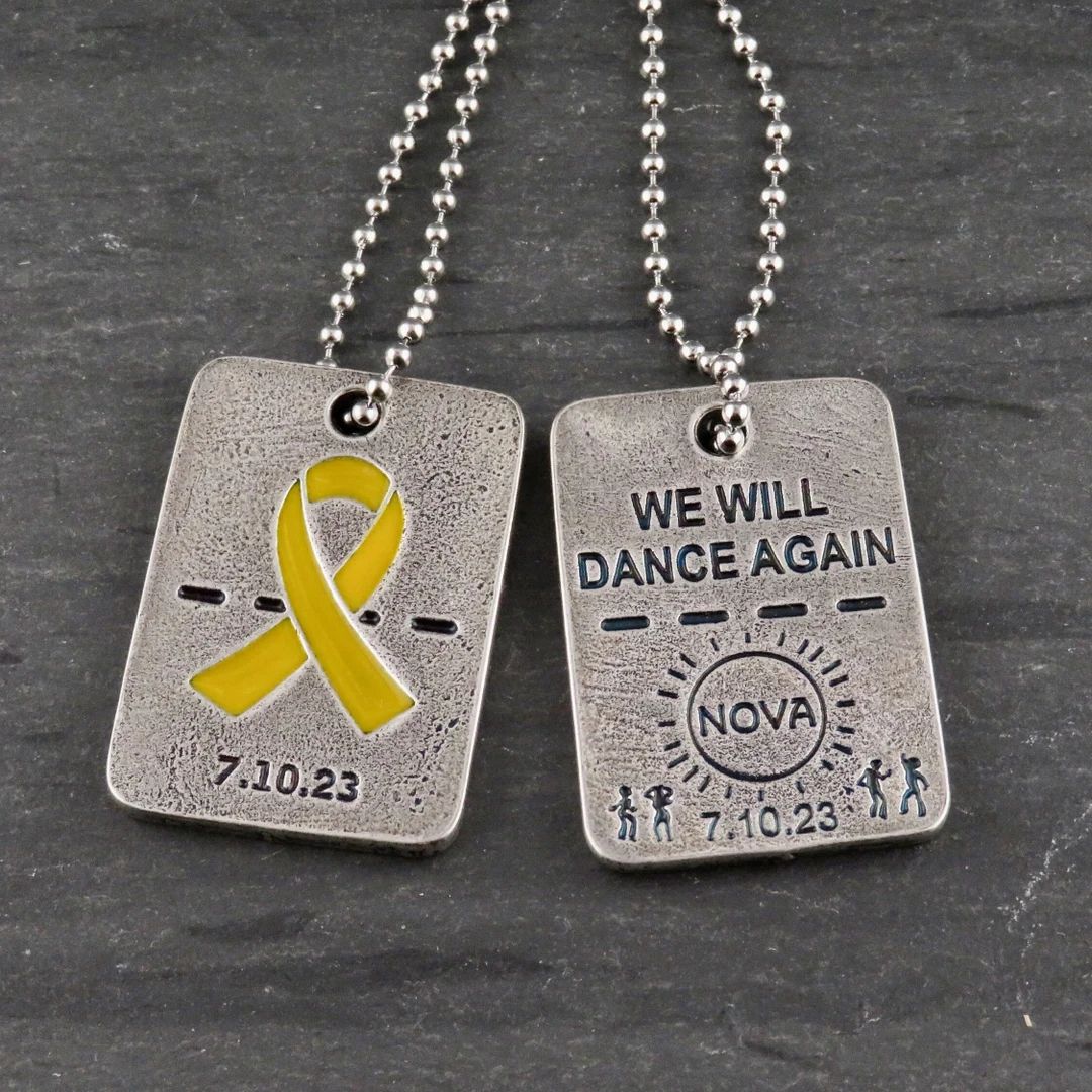 We Will Dance Again Necklace | Nova Music Festival Dog Tag | Israel Hostages Necklace | Bring The... | Etsy (US)