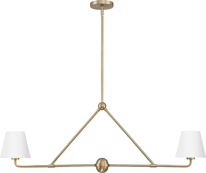 Crystorama Xavier 2 Light Vibrant Gold + White Chandelier | Amazon (US)