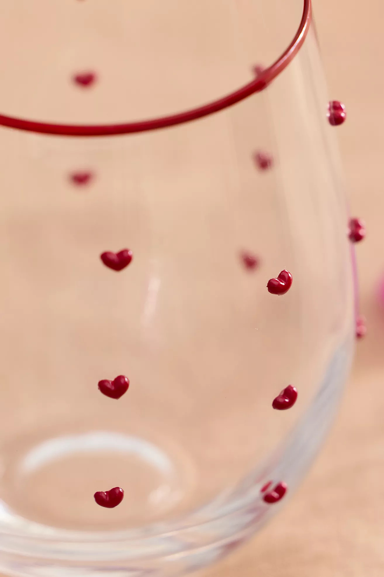 Heart Confetti Stemless Wine Glasses, Set of 2 | Anthropologie (US)