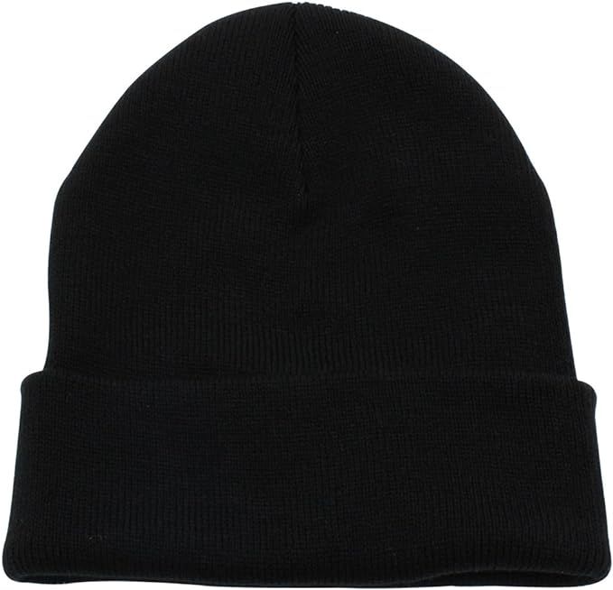 Top Level Beanie Men Women - Unisex Cuffed Plain Skull Knit Hat Cap | Amazon (US)