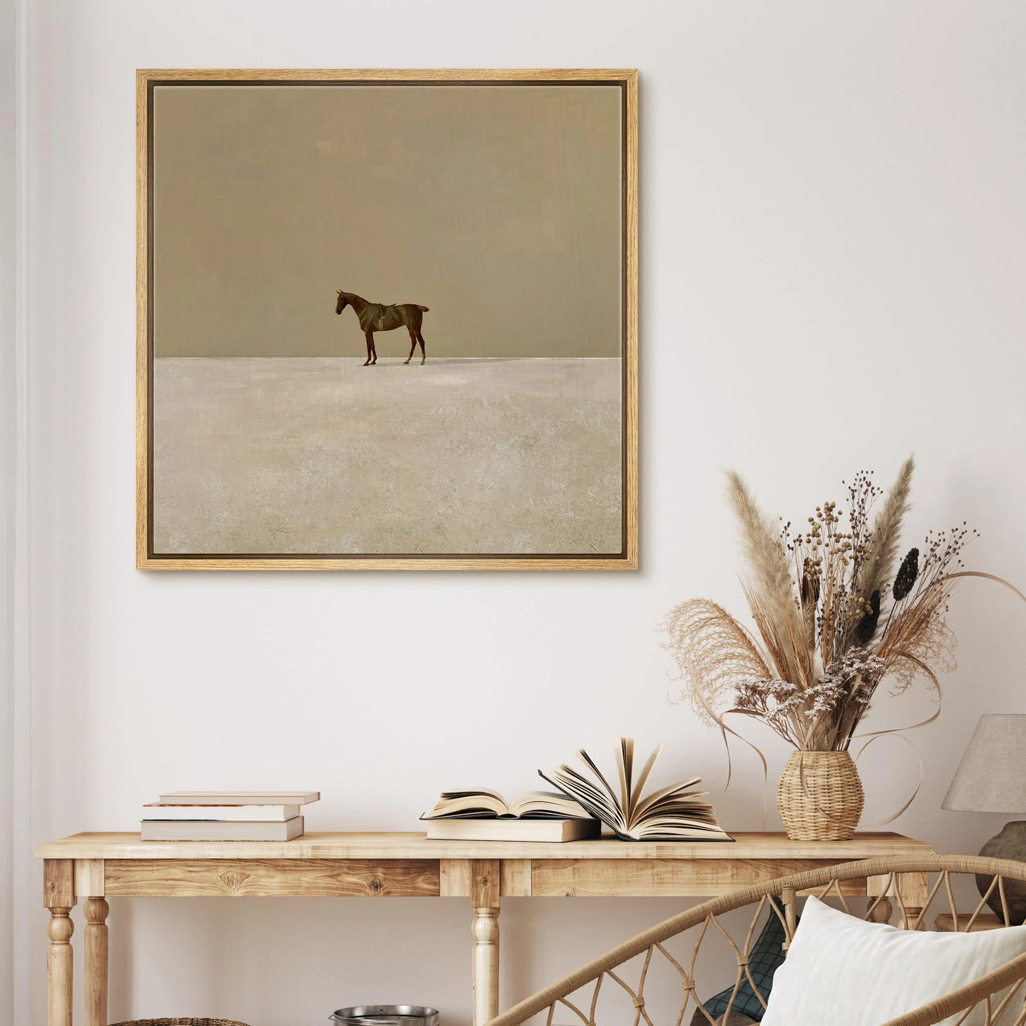 " Lone Horse In Vast " | Wayfair North America