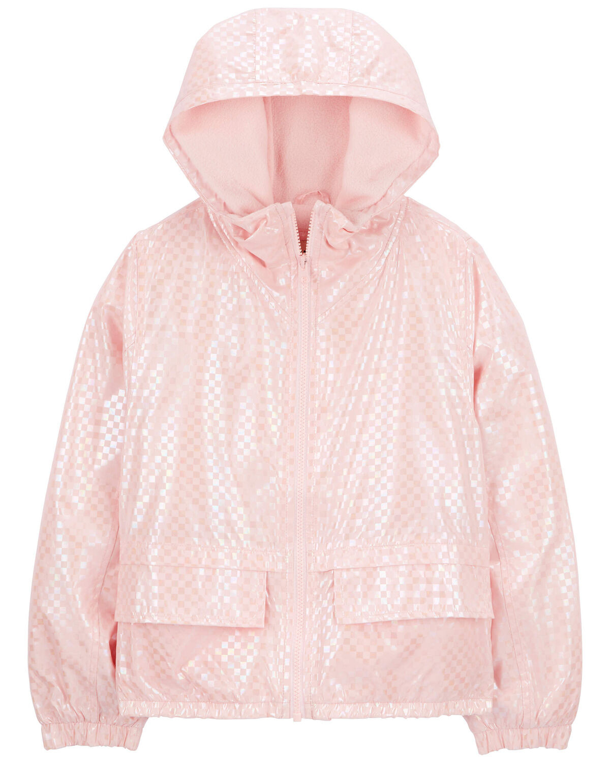Pink Kid Metallic Checkered Fleece-Lined Midweight Jacket
 | carters.com | Carter's