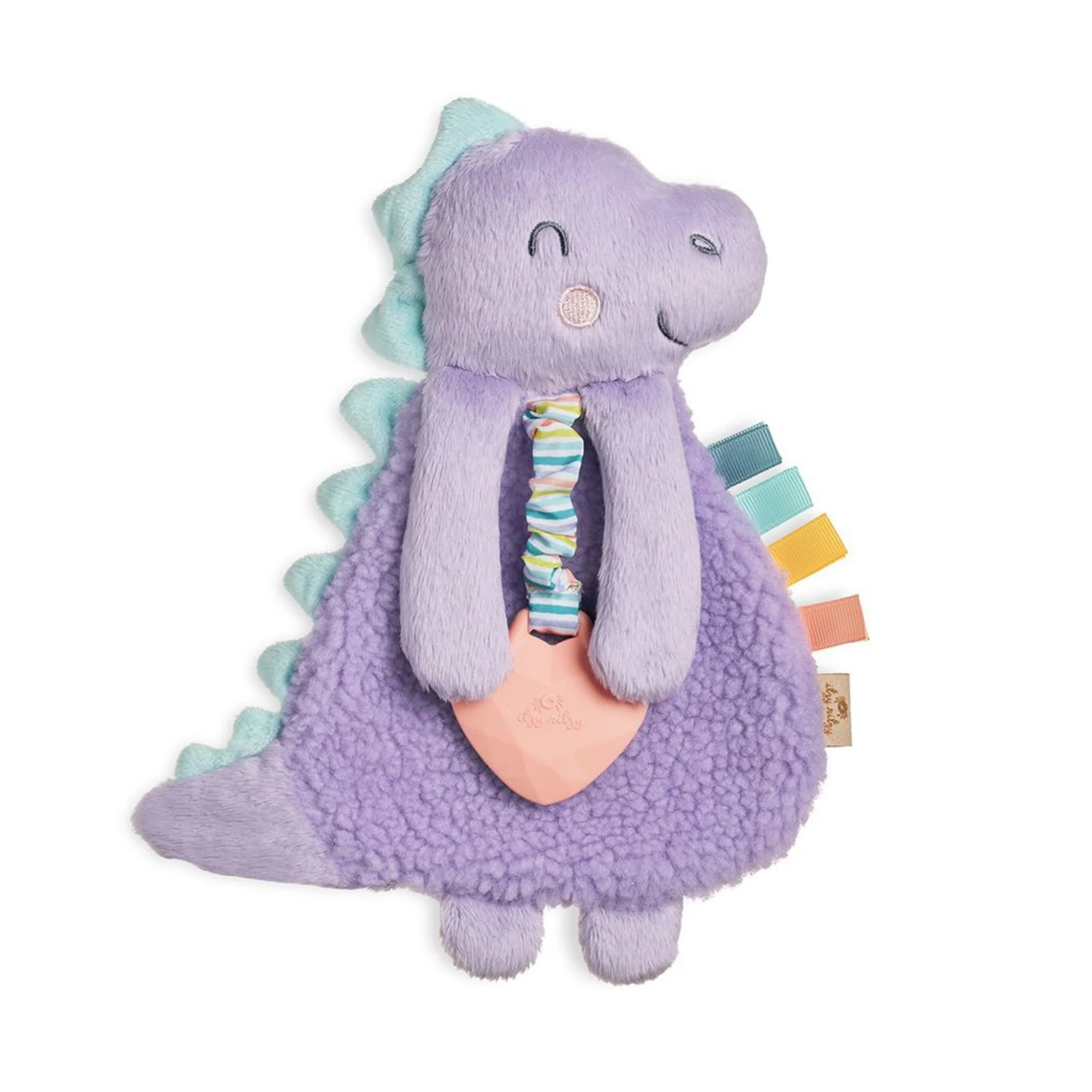 Itzy Lovey™ Plush Teether Toy, Lilac Dino | SpearmintLOVE