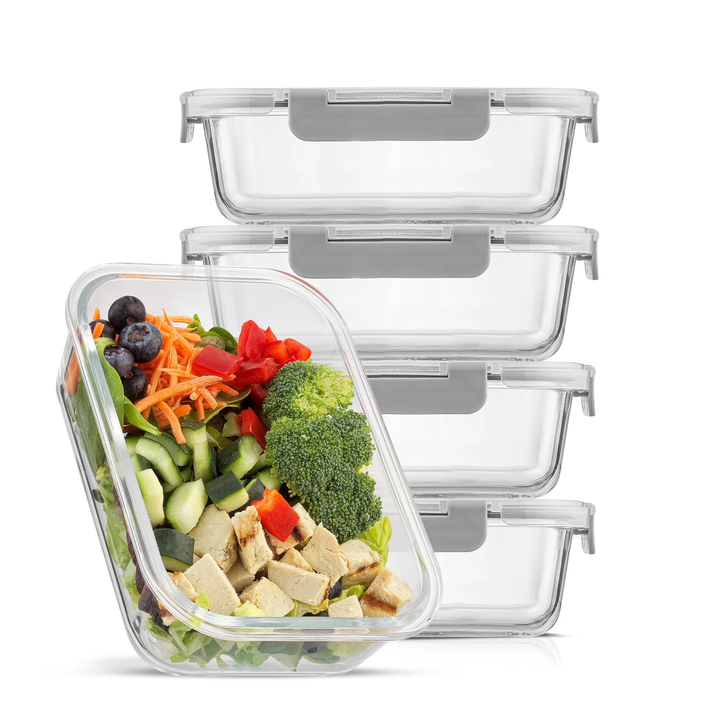 JoyJolt 10-Piece Glass Food Storage Container (Set of 5) | Wayfair North America