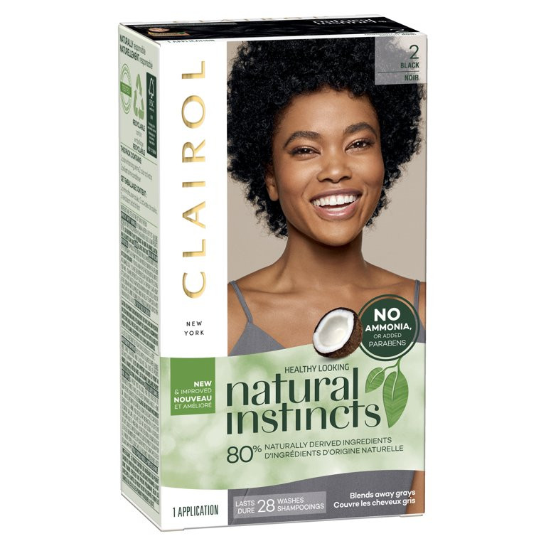 Clairol Natural Instincts Demi-Permanent Hair Color Crème 2 Black, 1 Application | Walmart (US)