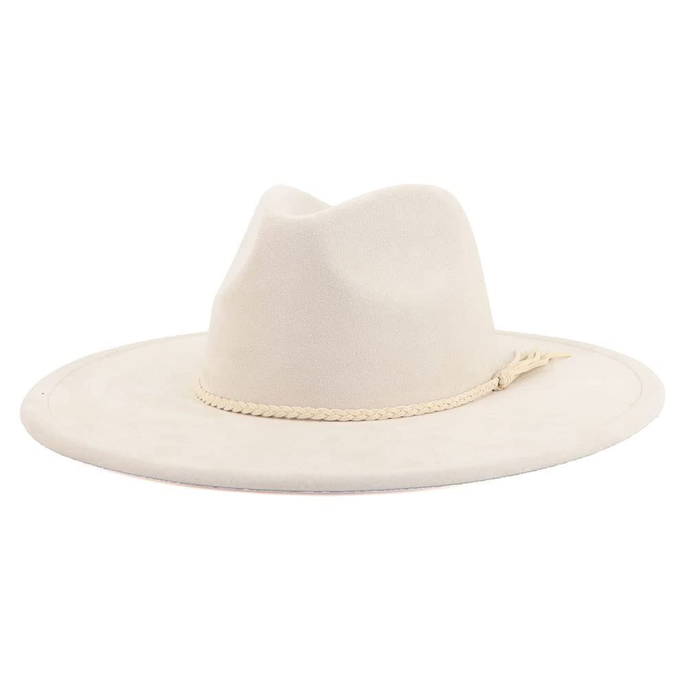 LIDHAY Big Wide Brim Fedora Hats for Women Men Western Suede Hat Large Felt Panama Hat Rancher Ha... | Amazon (US)