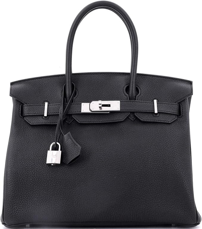 Amazon.com: Hermès, Pre-Loved Birkin Handbag Black Togo with Palladium Hardware 30, Noir : Amazo... | Amazon (US)