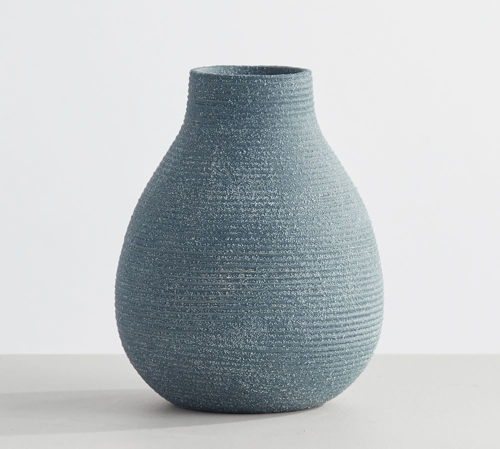 Bondi Terra Cotta Vase Collection - Blue | Pottery Barn (US)