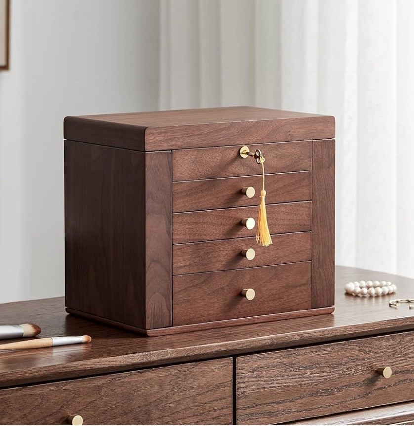 This 5 tier jewelry box is at the top of my list! Big sale on Amazon right now! I desperately need something to organize all my jewelry 🌟🌟🌟🌟🌟

#LTKGiftGuide #LTKCyberWeek #LTKHome