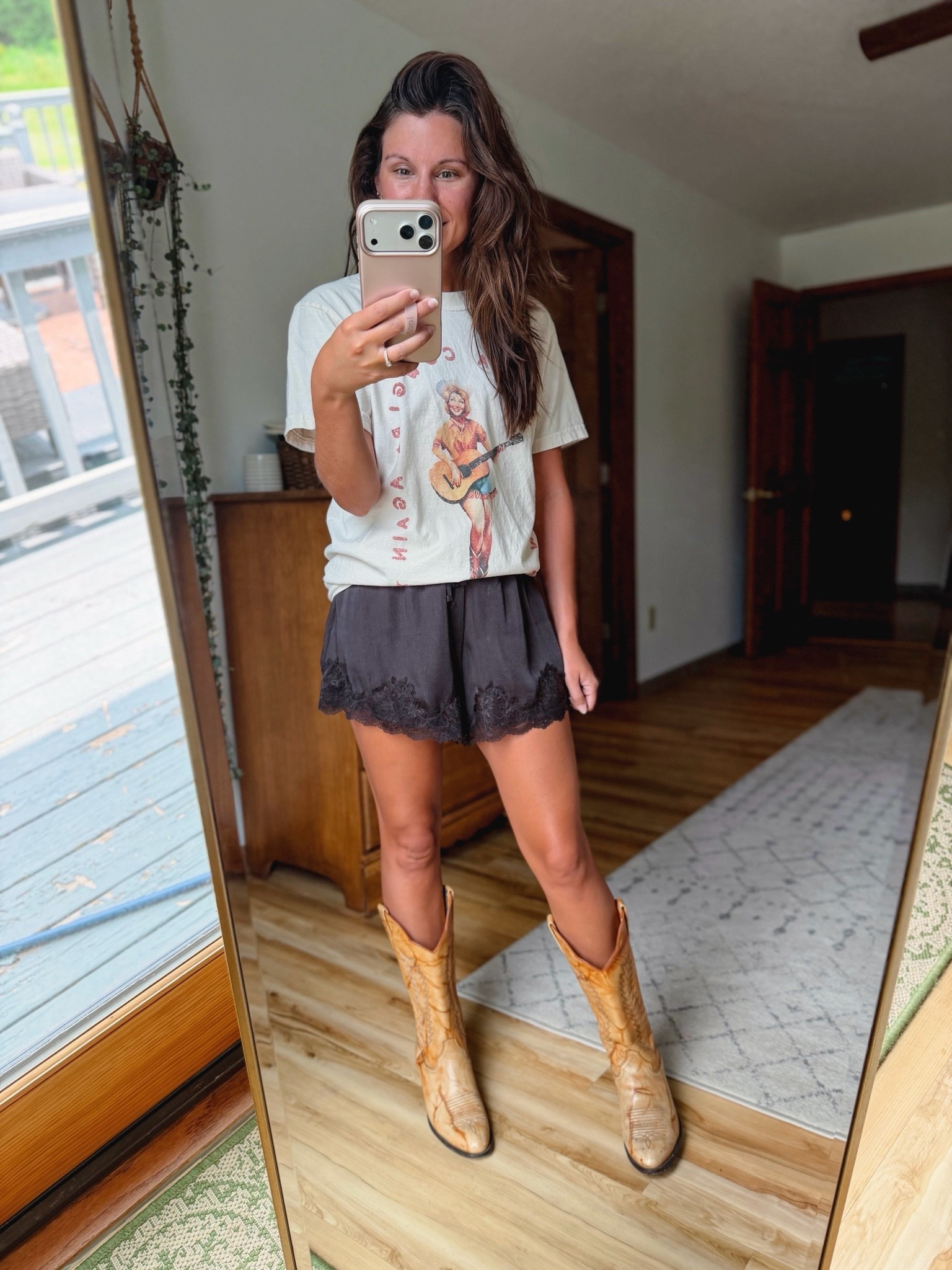 Country concert outfit

Xs in my lace satin shorts and small in my tee. My cowboy boots are thrifted so I linked similar!

#LTKPetite #LTKgrwm #LTKootd