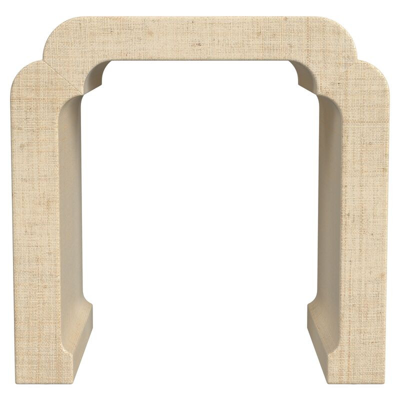 Kos Raffia Waterfall Side Table, Natural | One Kings Lane