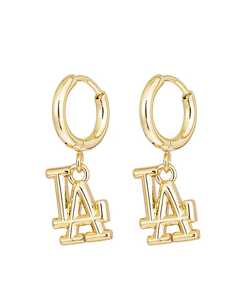 The MLB Logo Charm Hoops | Luv Aj