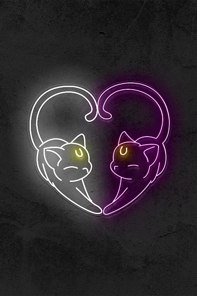 Good Vibes Neon Two Cats One Love Neon Sign | Free People (Global - UK&FR Excluded)