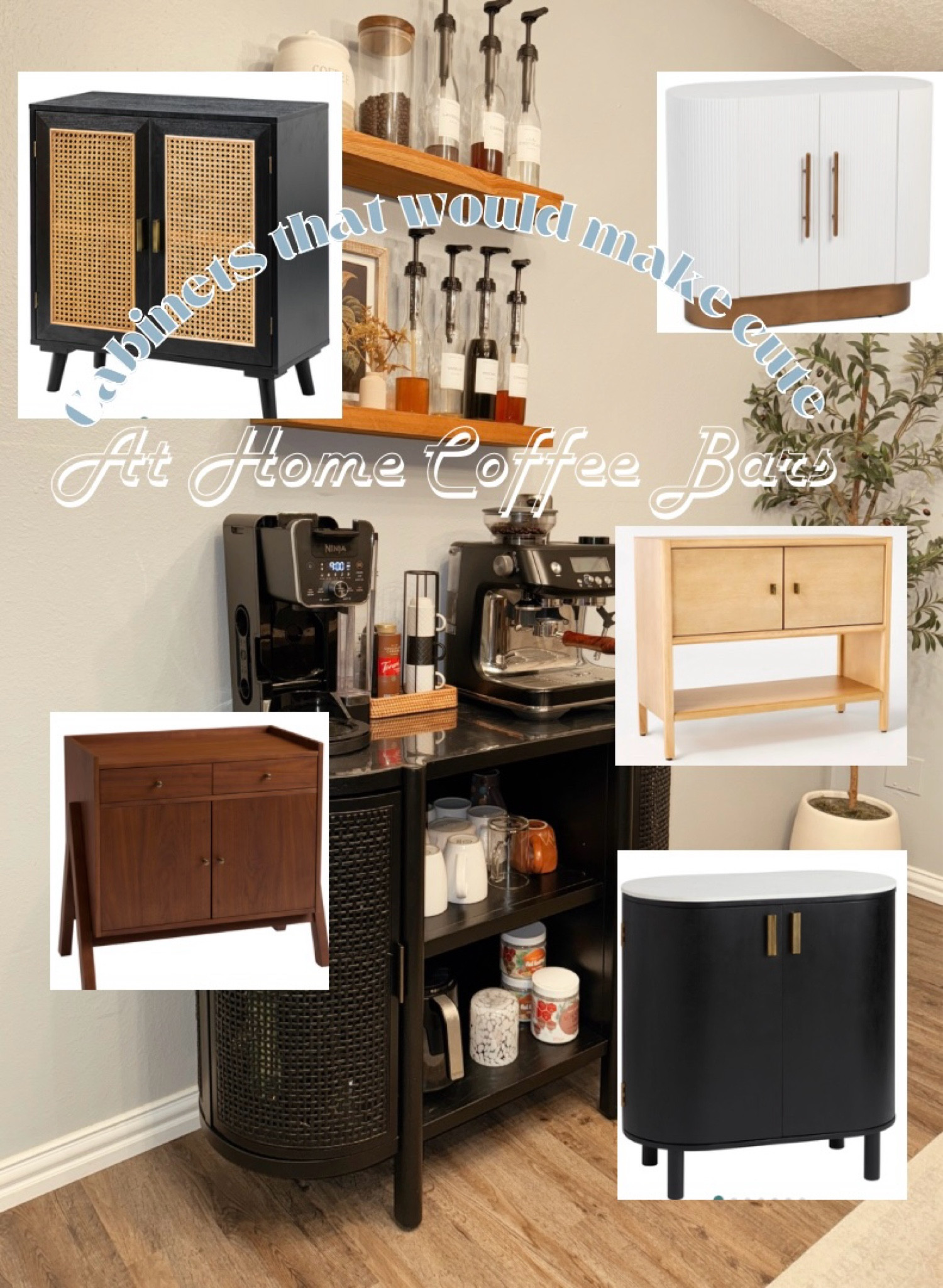If your looking to invest in your at home coffee journey this year, here are some cute coffee bar cabinet options with great storage! ☕️🤎🏠

#LTKWatchNow #LTKHome #LTKStyleTip