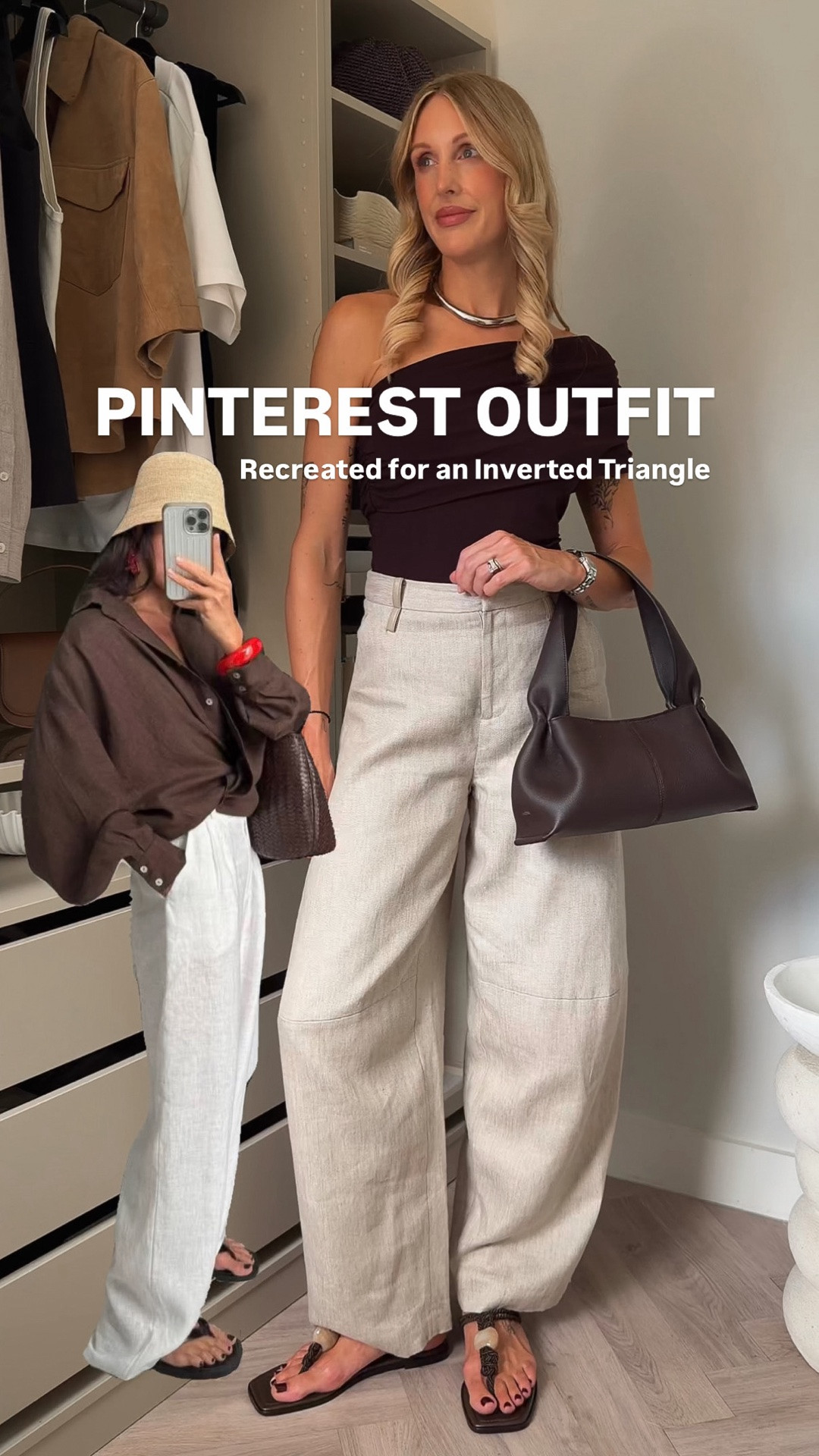 Pinterest Outfit for an Inverted Triangle • Linen Trousers (use code Charlotte10) • mint velvet top • Sezane sandals and silver jewellery • Minimal Summer Outfit

#LTKsummer #LTKuk #LTKstyletip