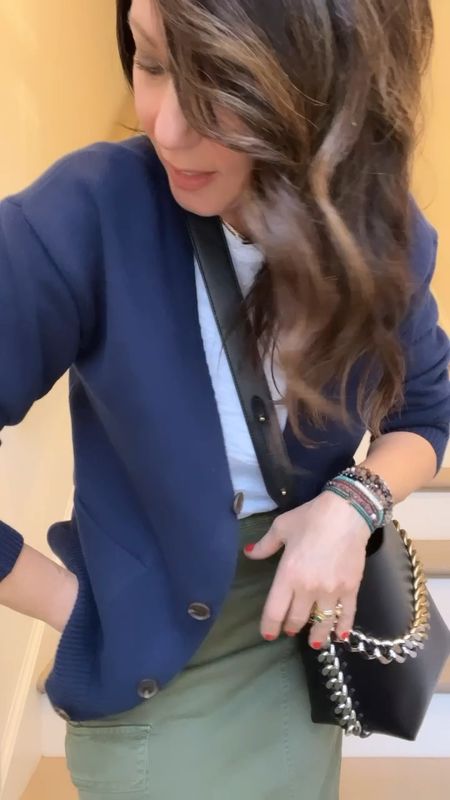 New cute outfit under $100 
Soft cardigan with pockets and I love that it mostly pima cotton 
Cargo skirt 
Take your regular size in both! 


#LTKVideo #LTKworkwear #LTKfindsunder100
