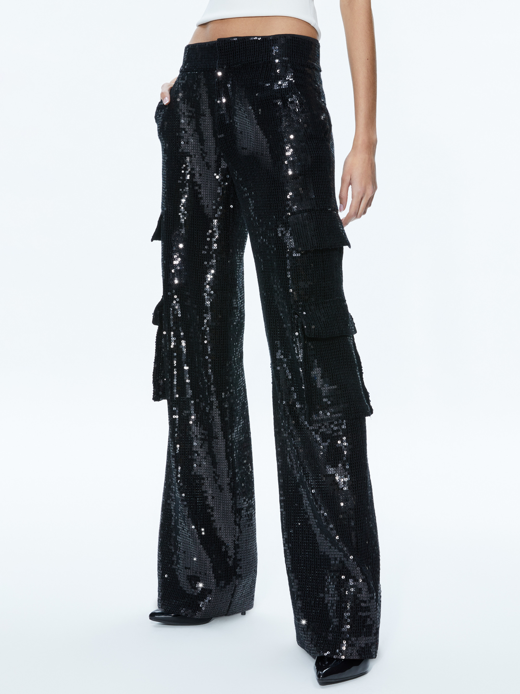 HAYES SEQUIN CARGO PANT | Alice + Olivia