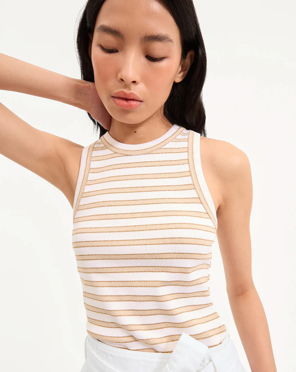 Jordyn Cropped Tank Top | Veronica Beard