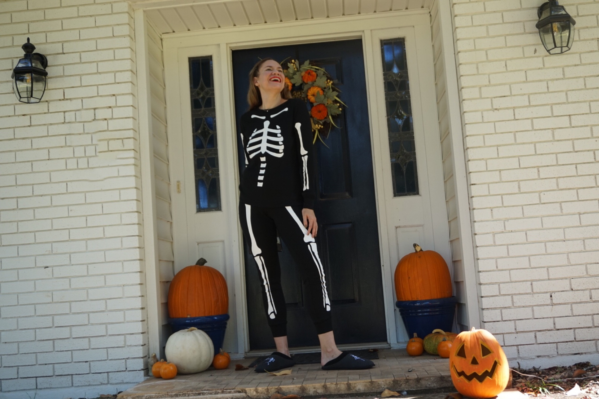 Getting in the spooky spirit with Halloween pjs and matching slippers! #investmentpiece 

#LTKHalloween #LTKstyletip #LTKunder50