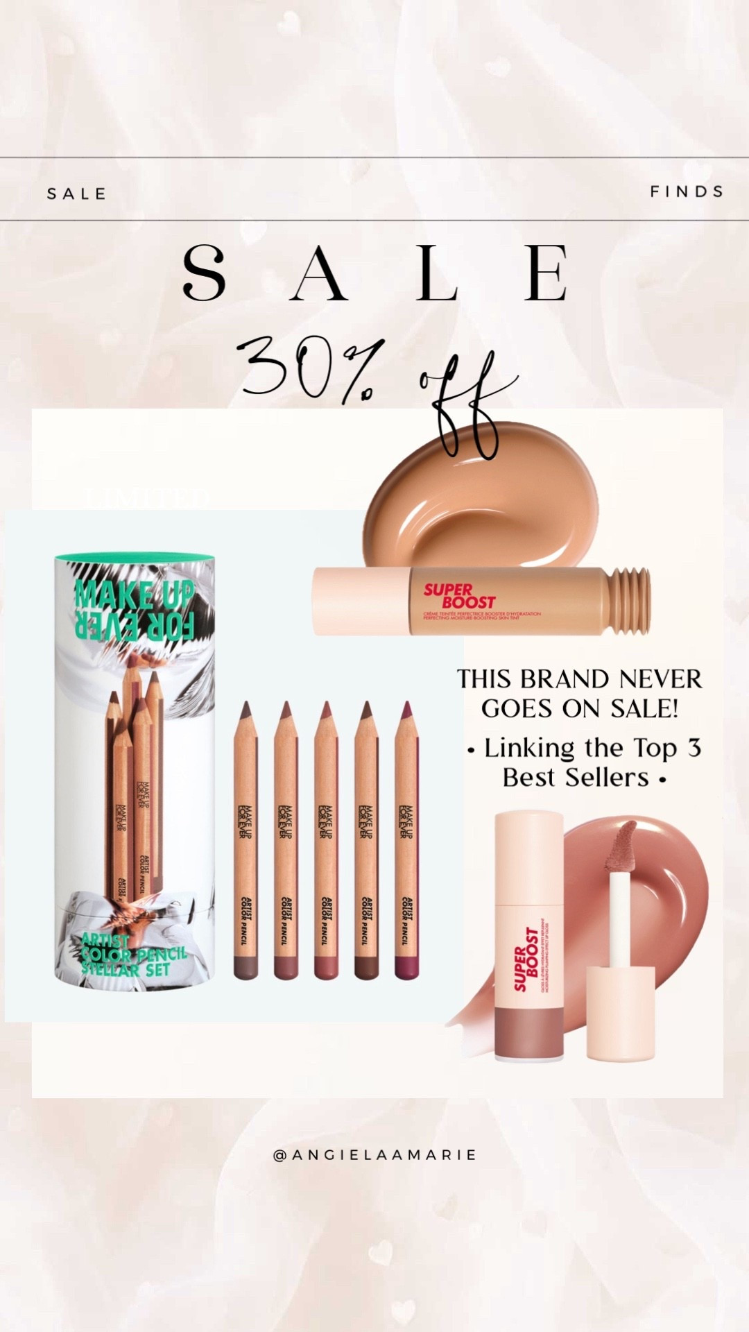 Subscribe for free & get 30% OFF!! Makeup forever NEVER GOES ON SALE! 

super boost skin tint, artist color pencil, wherever walnut, super boost lip gloss

#LTKmorningroutine #LTKActive #LTKFestival #LTKvlog #LTKMens #LTKPetite #LTKgrwm #LTKBump #LTKSeasonal #LTKootd #LTKSaleAlert #LTKWorkwear #LTKdayinmylife #LTKmomlife #LTKTall #LTKWedding #LTKU #LTKstorytime #LTKTravel #LTKOver40 #LTKKids #LTKfitnessgoals #LTKHome #LTKselfcare #LTKMidsize #LTKBaby #LTKBeauty #LTKfoodie #LTKSwim