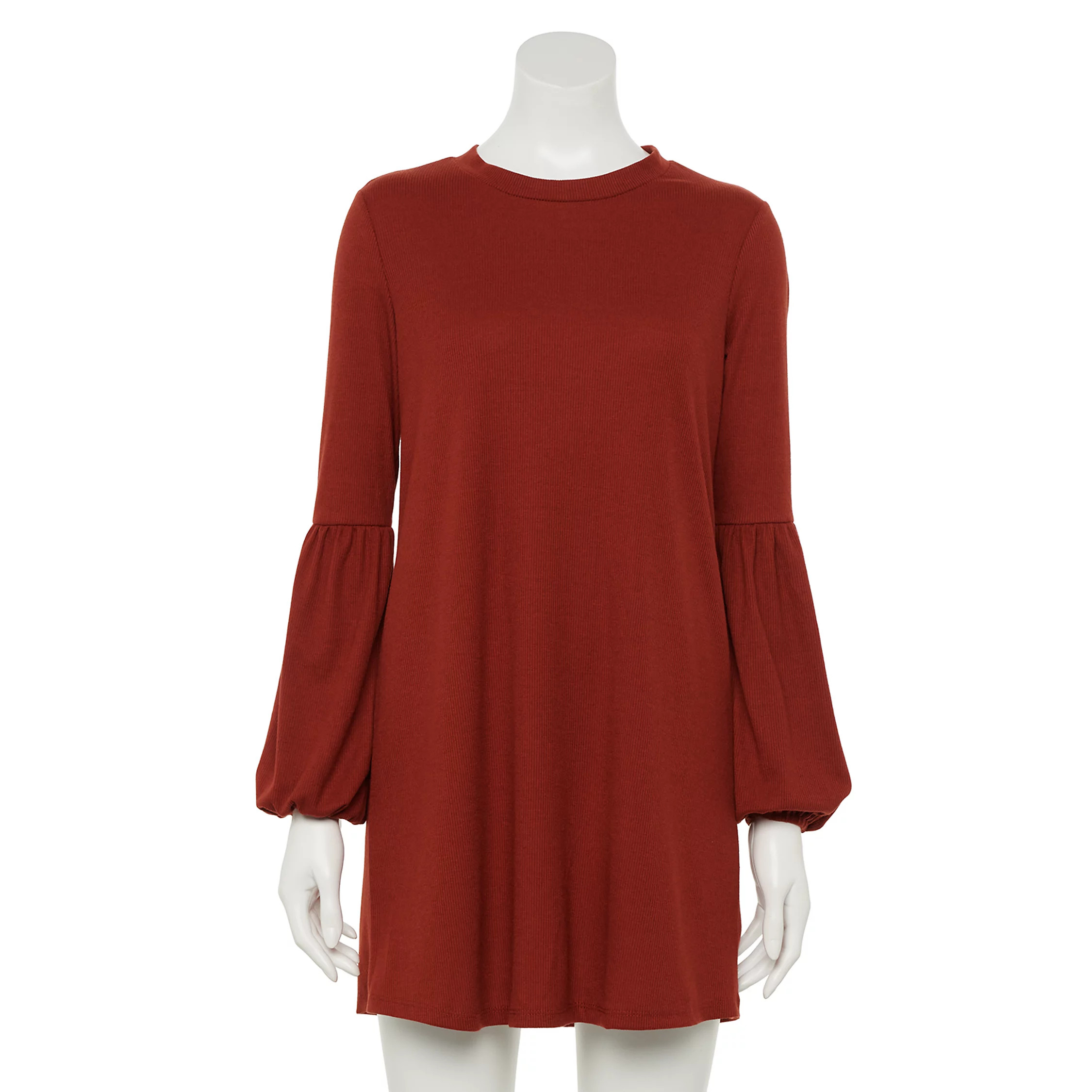 Juniors' As U Wish Lantern-Sleeve Knit Shift Dress | Kohl's