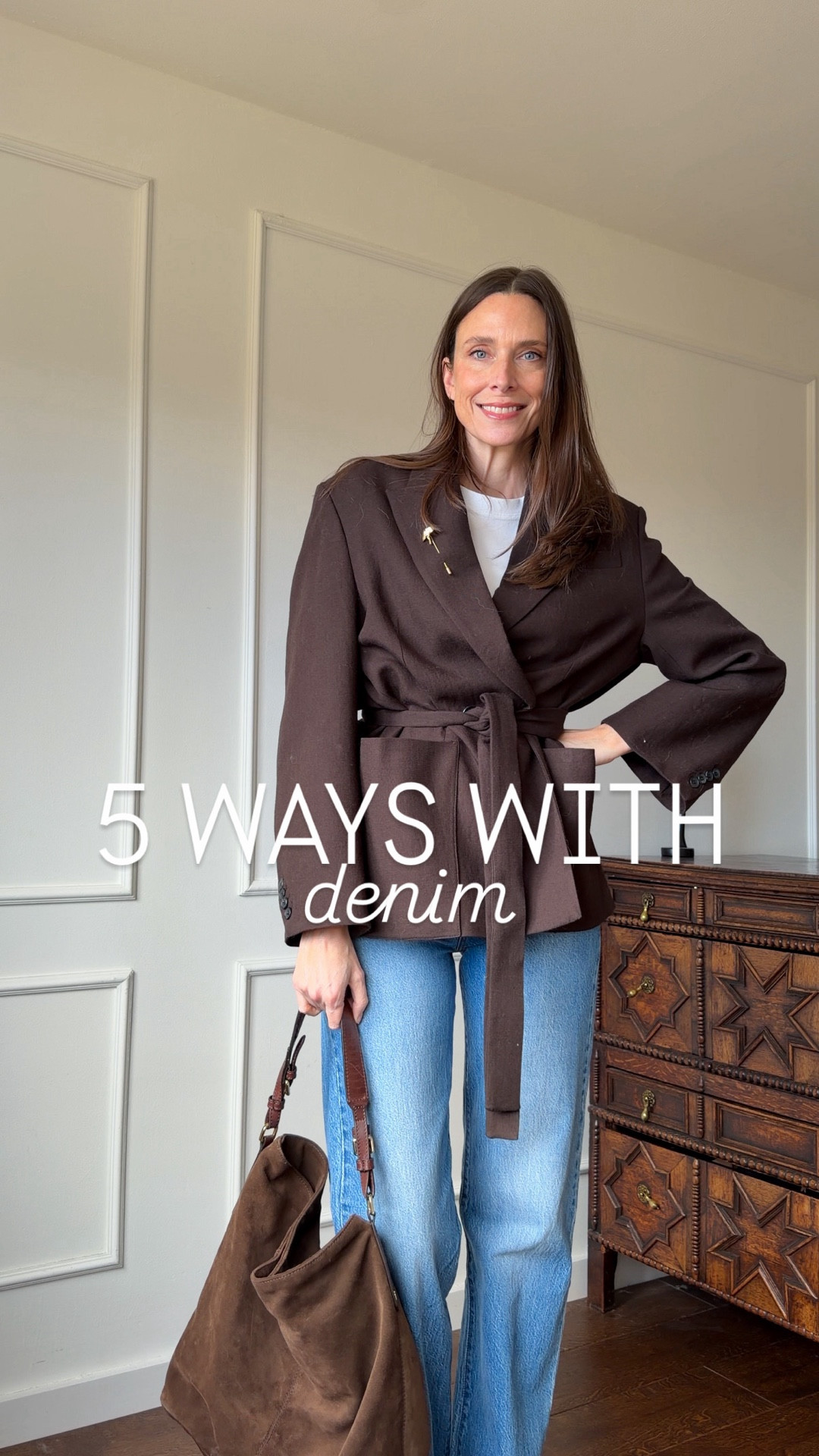 Five spring outfits with denim. Including one holiday outfit with white jeans and a strapless top 🤍

#ltkstyletip

#LTKSeasonal #LTKgrwm #LTKOver40