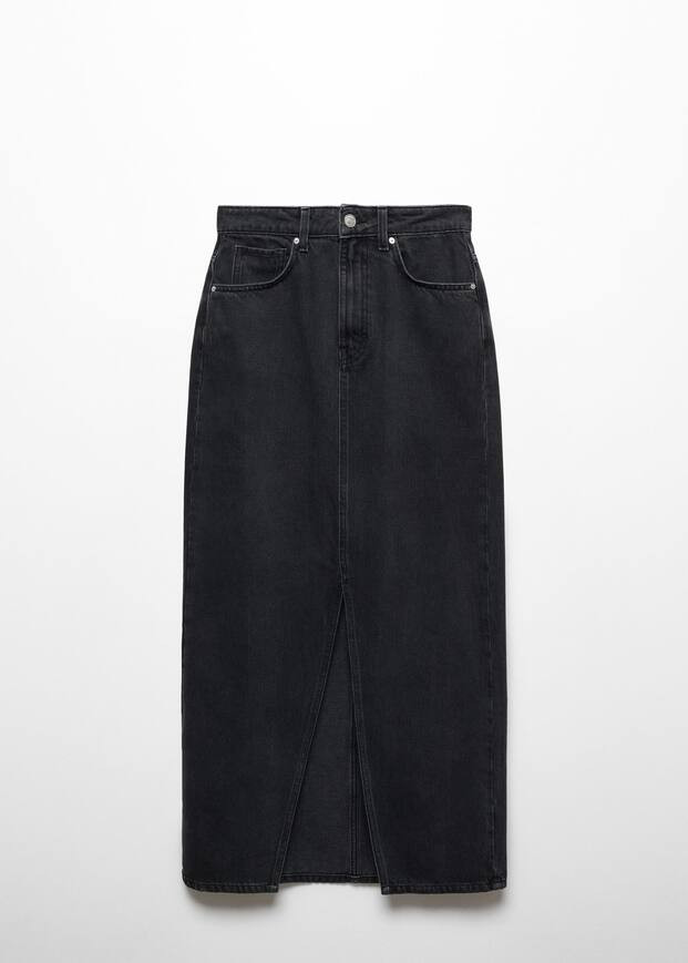 Slit denim skirt -  Women | Mango USA | MANGO (US)