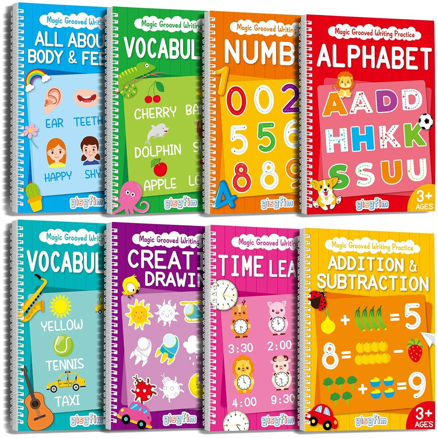 Magic Grooved Writing Practice Books for Kids 3-10,64 Fun Activities | Amazon (US)