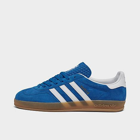 adidas Kids Originals Gazelle Indoor Casual Shoes in Bluebird/White/Gum Size: 6.0 | Finish Line (US)
