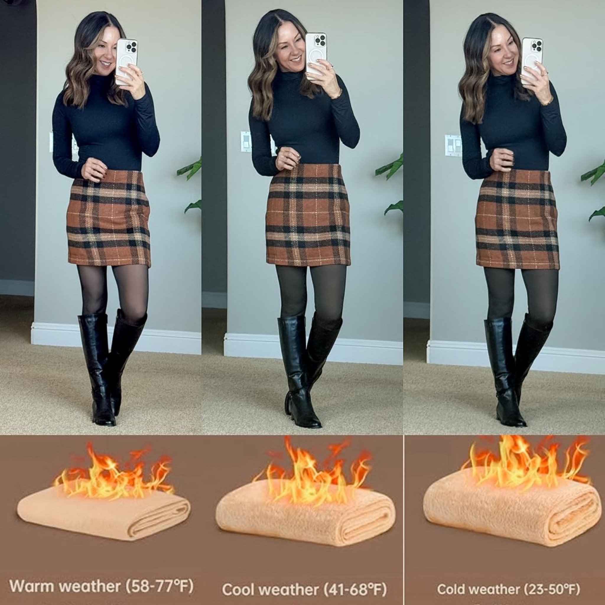 Winter Outfit Idea

For reference: I am 5'1" and 109 lbs. 

Wearing size S/M in fleece lined tights, XS turtleneck - linking similar skirt!

Winter layers  thermal layers  fleece lined tights  plaid skirt  date night outfit  long sleeve top  EverydayHolly

#LTKstyletip #LTKover40 #LTKSeasonal