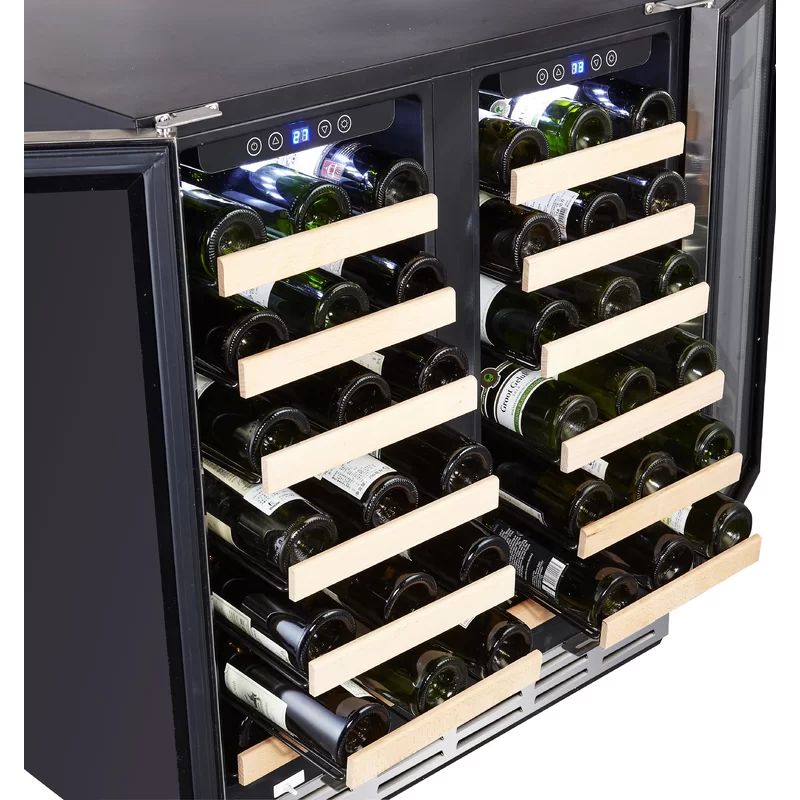 66 Bottle Dual Zone Built-in Wine Refrigerator | Wayfair North America