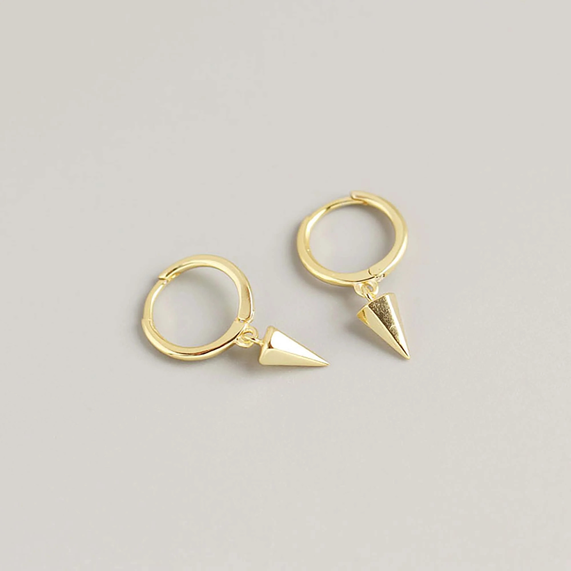 Spike Hoop Earrings,Gold,Silver,Black,Spike Earrings,Punk Earrings,Spike Drop Hoop Earrings,Edgy ... | Walmart (US)