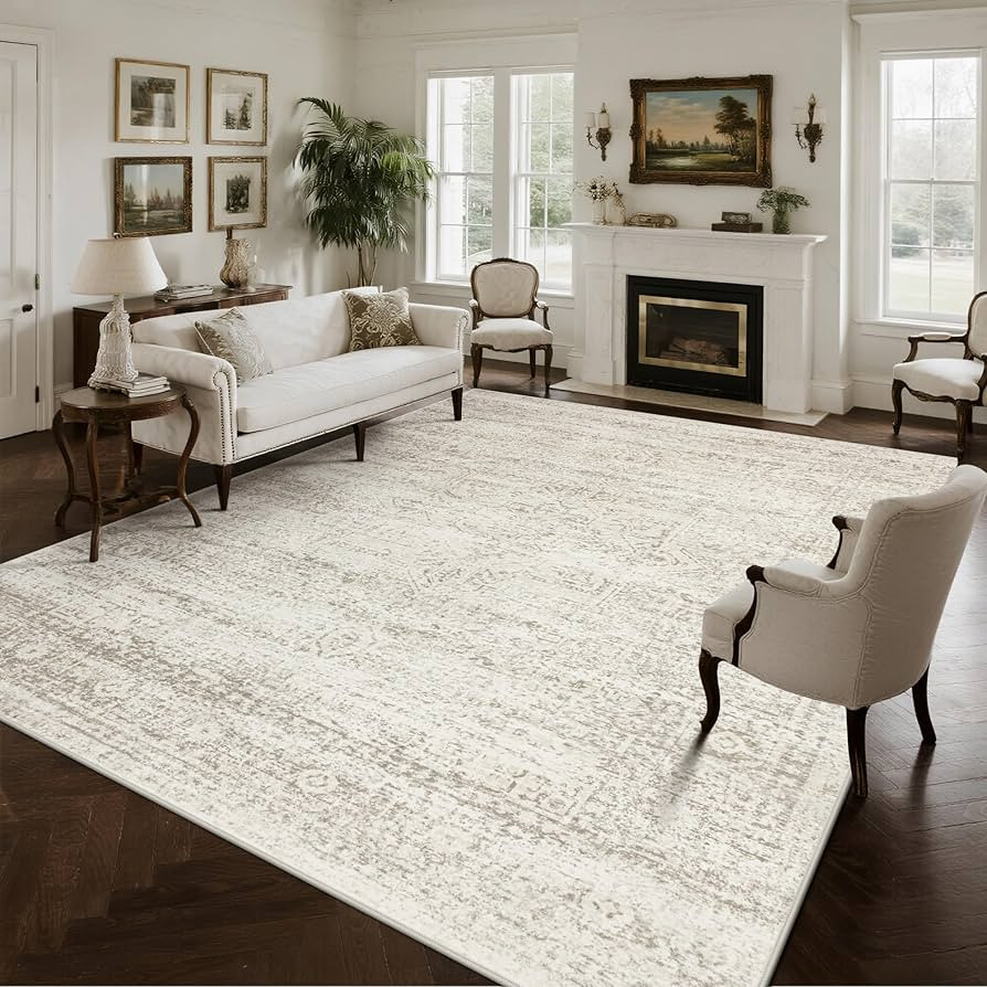 Srugn Washable Rugs 10x14 Area Rugs for Living Room,Rugs for Bedroom,Large Carpets,Ultra Soft Fau... | Amazon (US)