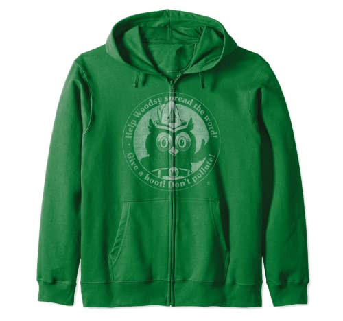 Woodsy Owl Give a Hoot Don't Pollute Faded Vintage Zip Hoodie | Amazon (US)