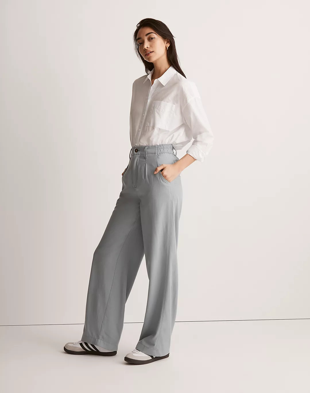 The Neale Straight-Leg Pant in Drapeweave | Madewell