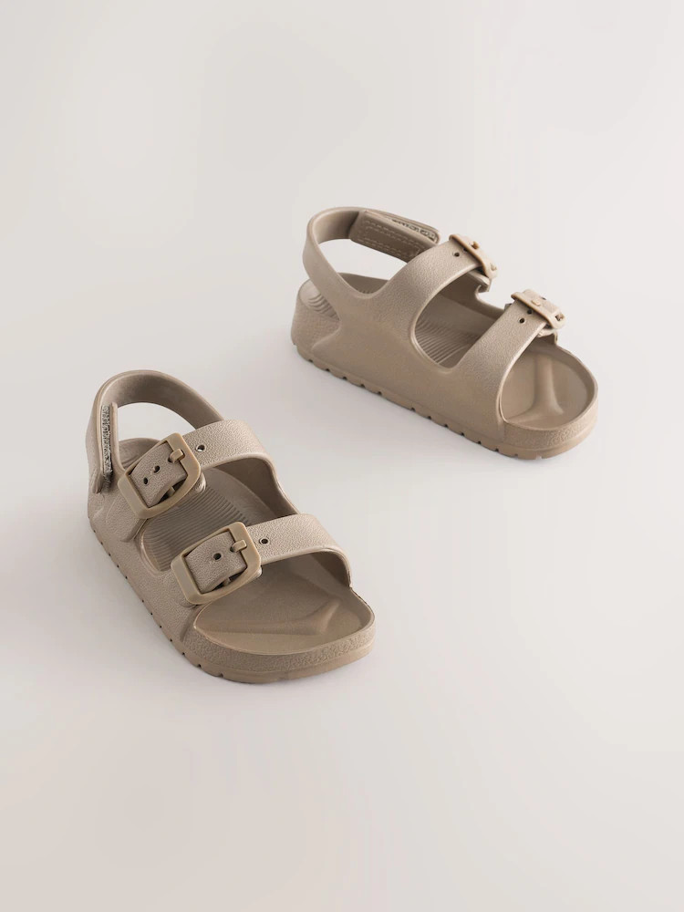 Neutral Double Buckle Ankle Strap EVA Sandals | Next US