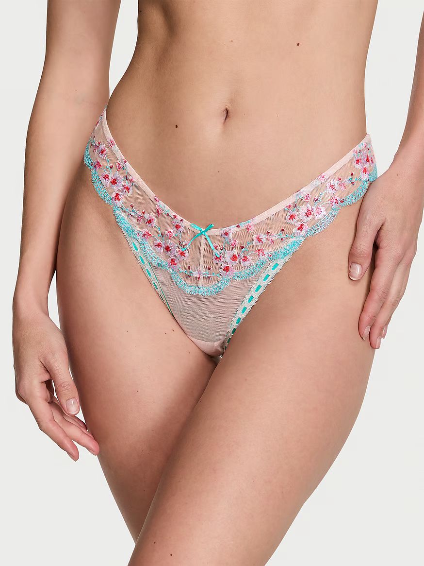 Cherry Blossom Embroidery Brazilian Panty | Victoria's Secret (US / CA )