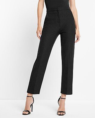Editor Super High Waisted Pinstripe Straight Ankle Pant | Express