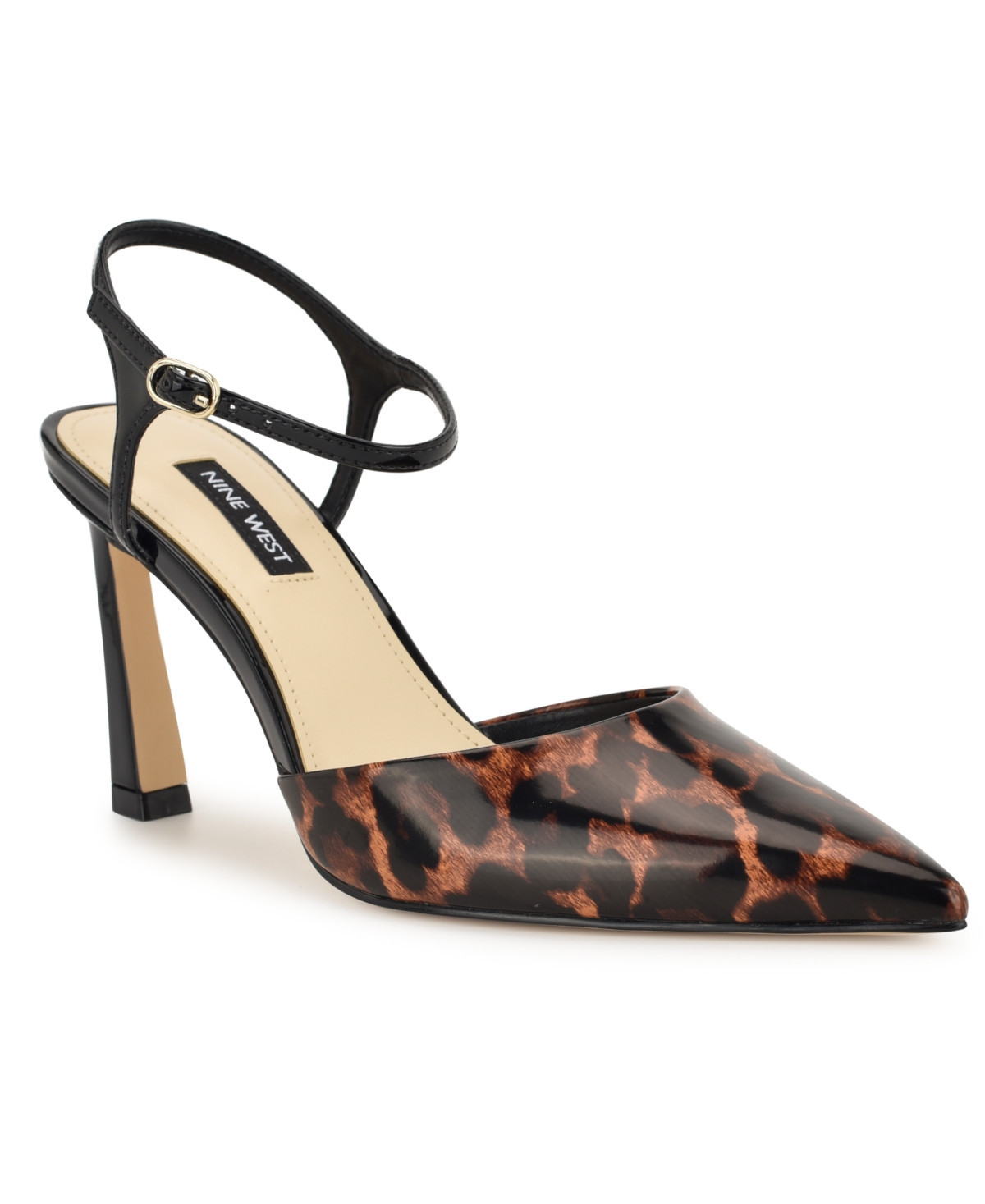 Nine West Women's Dres Tapered Heel Pumps - Leopard, Black Multi | Macy's