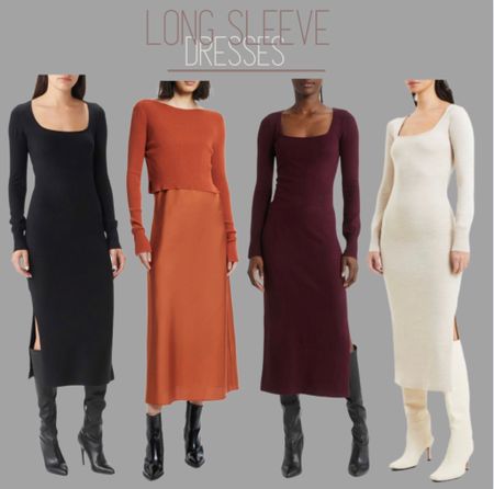 It is terrible that the orange/ copper one is my favorite bjt it’s the most expensive? 🫣 
It included two separate pieces and you can use just the sweater or just the slip on dress. 

#sweaterdress #longsleevedress #dress #sweaterdress #dressandboots #boots

#LTKstyletip #LTKxNSale #LTKsalealert