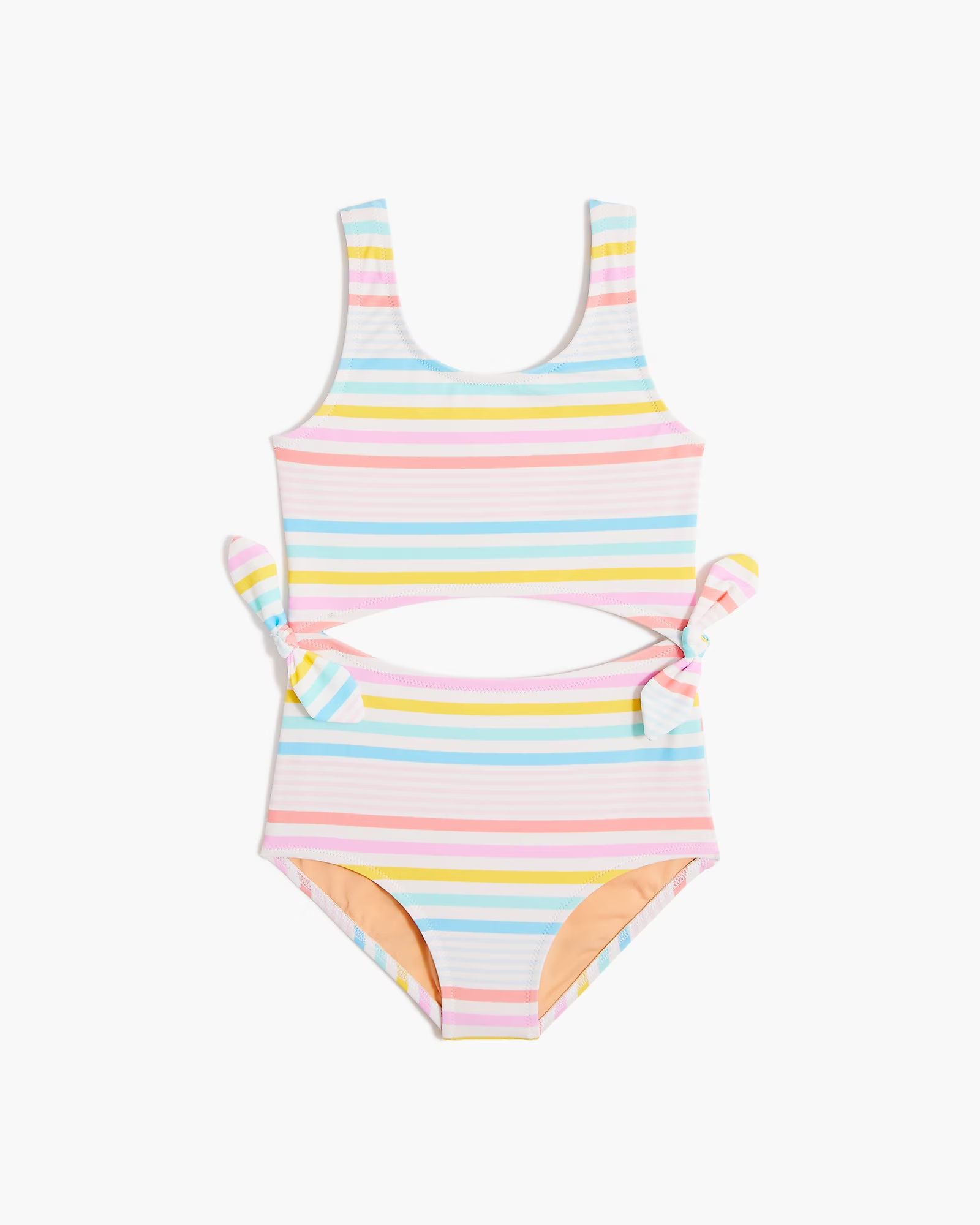 Girls' striped cutout one-piece swimsuit | J.Crew Factory