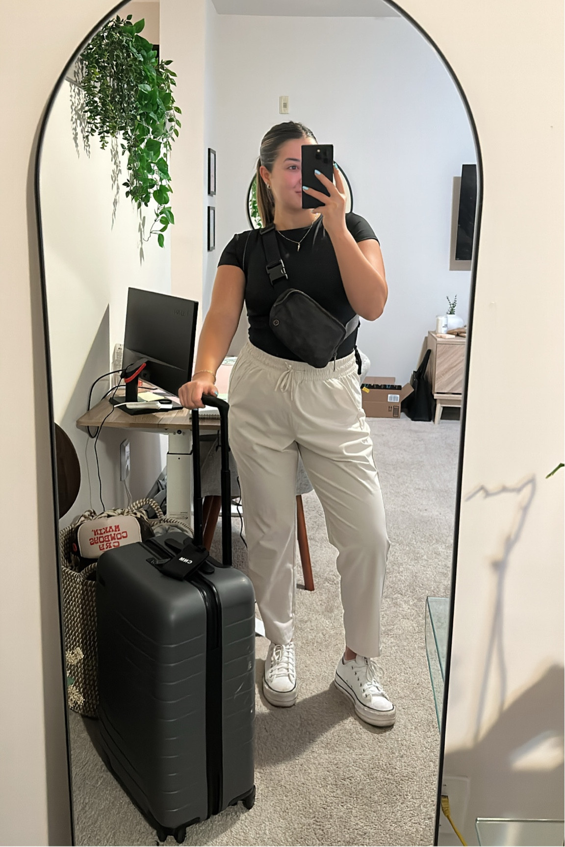 and we’re off!!!! 🛫❤️
If you know me you know I LOVE #AwayLuggage. It’s the absolute best. A little pricey out the gate but with the lifetime warranty, you can get replacements for life. I have every size in the dark grey color and live for them!! 

#LTKstyletip #LTKtravel #LTKFind