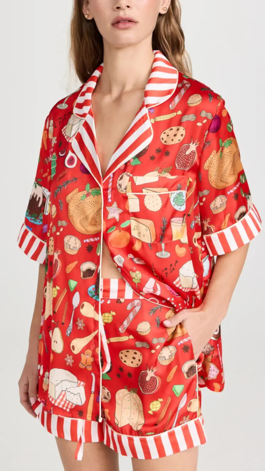 Holiday Feast Shorts PJ Set | Shopbop