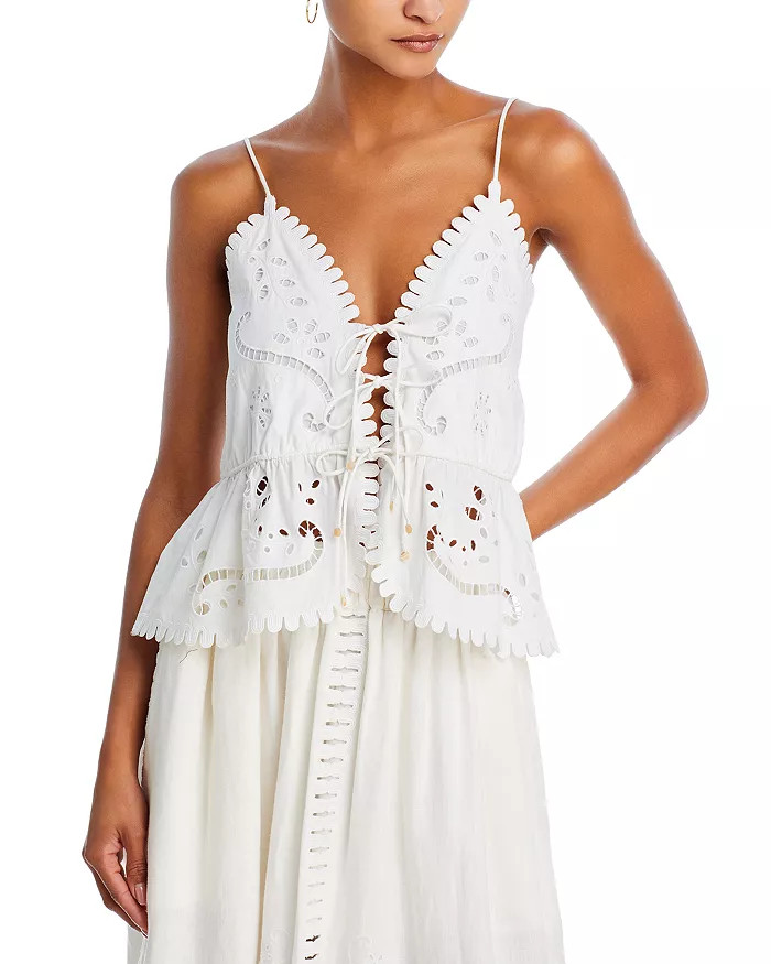 New York Liat Embroidered Cotton Cami Top | Bloomingdale's (US)
