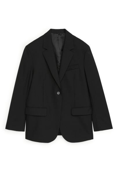 Oversized Wool Hopsack Blazer | H&M (UK, MY, IN, SG, PH, TW, HK)