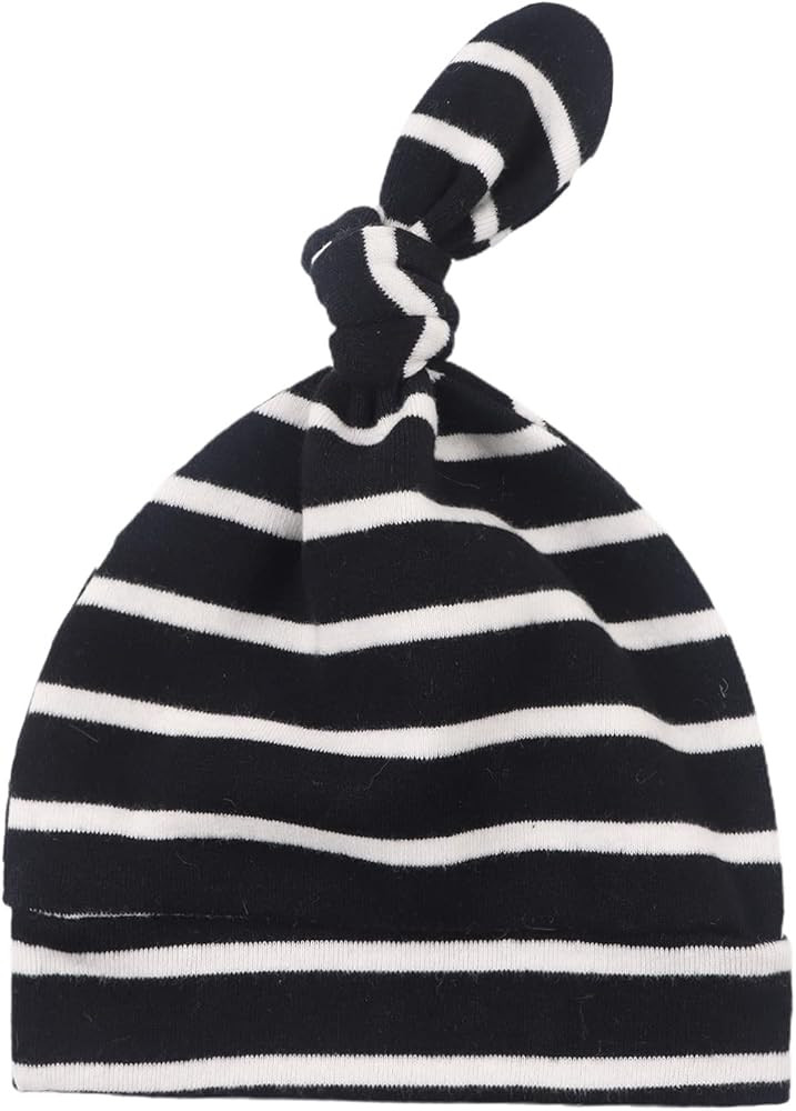 JANGANNSA Newborn Baby Hat Infant Baby Boys Beanie Top Knot Stretchy Hats for Girls 100% Organic ... | Amazon (US)